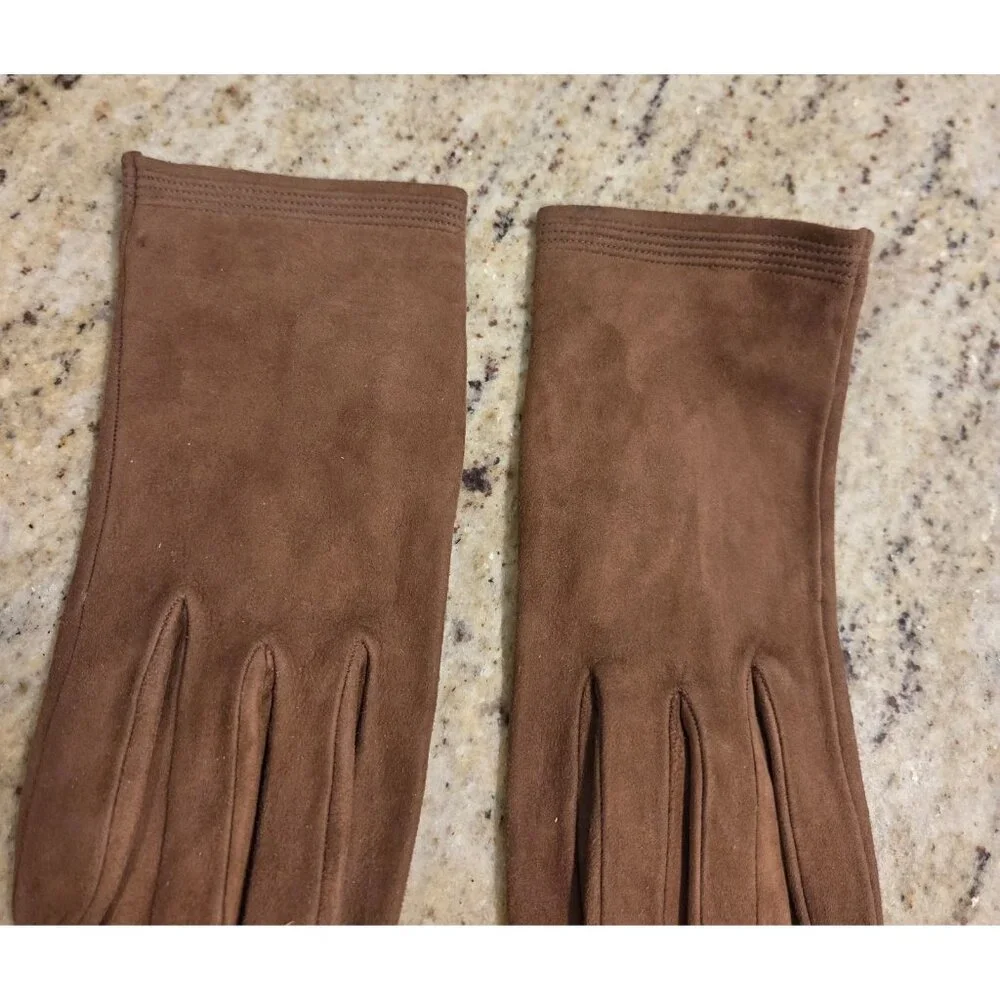Vintage Womens Size S 6.5 Brown Suede Leather Nylon Lined 8